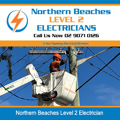 Electrician working on power lines in Northern Beaches